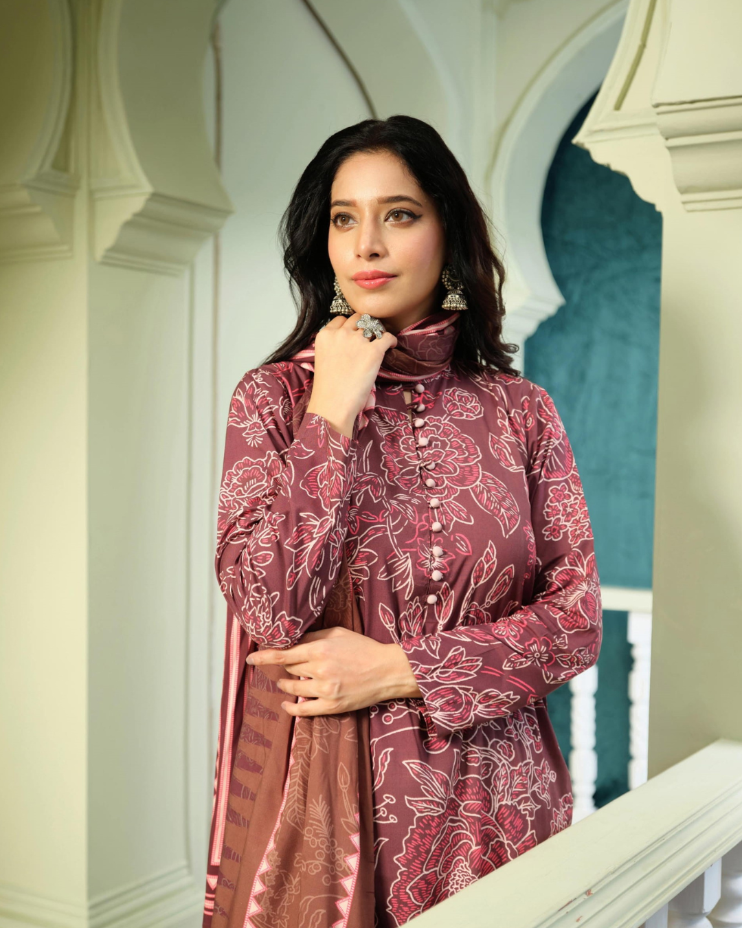 iT Fabric Store Maroon / Deep Wine Digital Premium Linen 3 Piece Suit